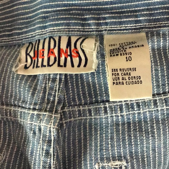 BILL BLASS JEANS,  shorts, sz 10 blue & white - Picture 5 of 8